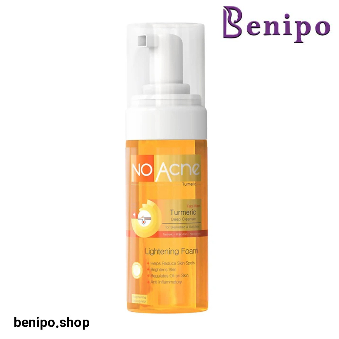 فوم شستشو صورت مدل زردچوبه مناسب پوست چرب حجم 150 میلی لیتر