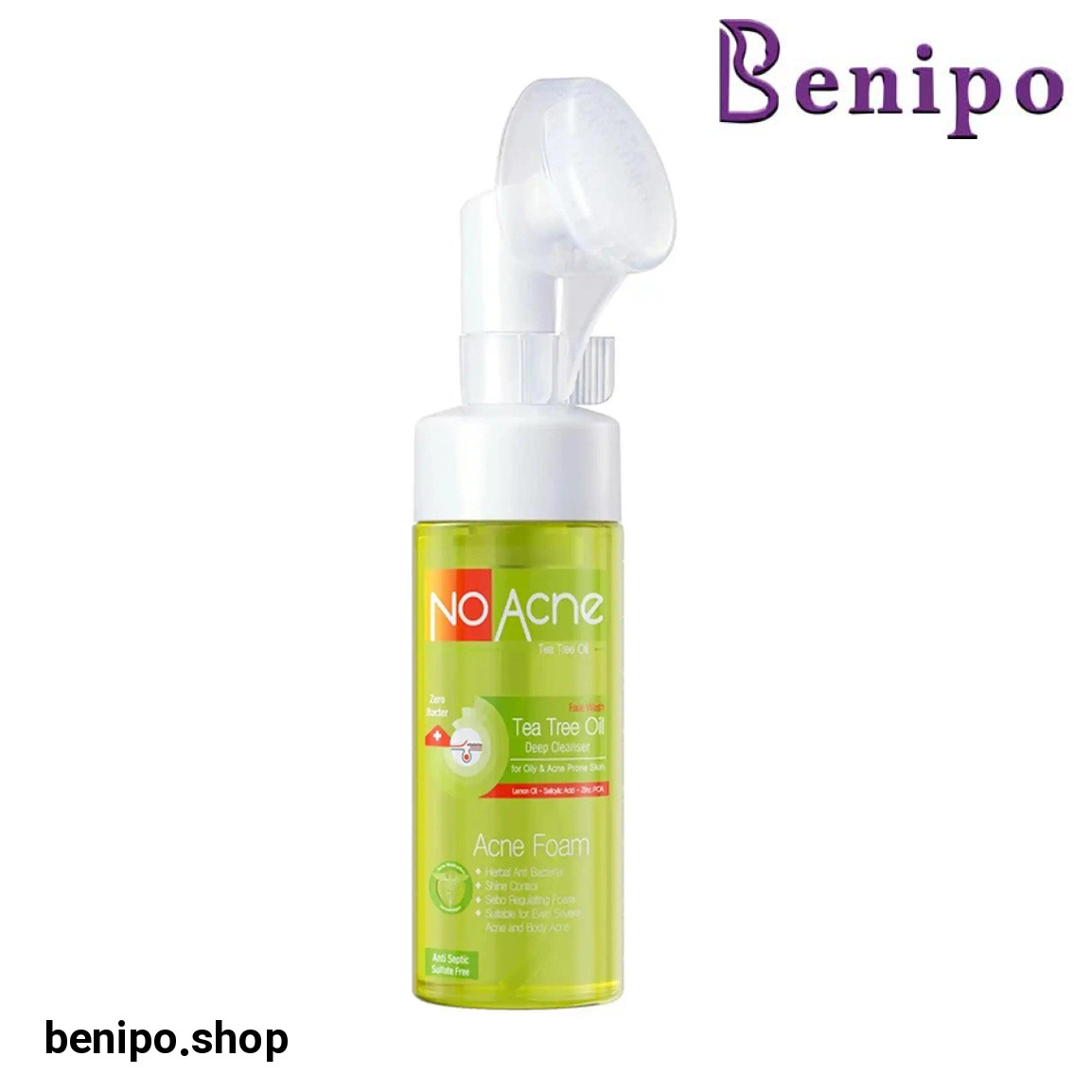 فوم شستشو صورت مدل براش دار حاوی روغن درخت چای و لیمو مناسب پوست چرب و جوش دار حجم 150 میلی لیتر