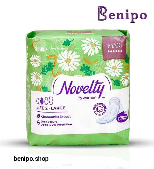 نوار بهداشتی پنبه ای مدل MAXI سایز 2 مناسب روز 8عددی