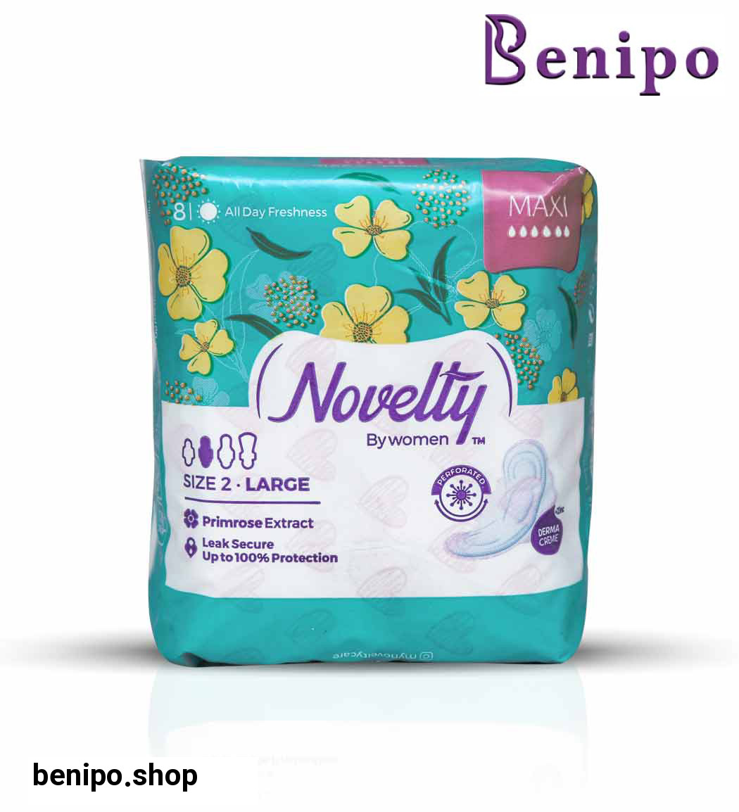 نوار بهداشتی مشبک مدل MAXI ضدحساسیت سایز 2 مناسب روز گل زرد 8عددی