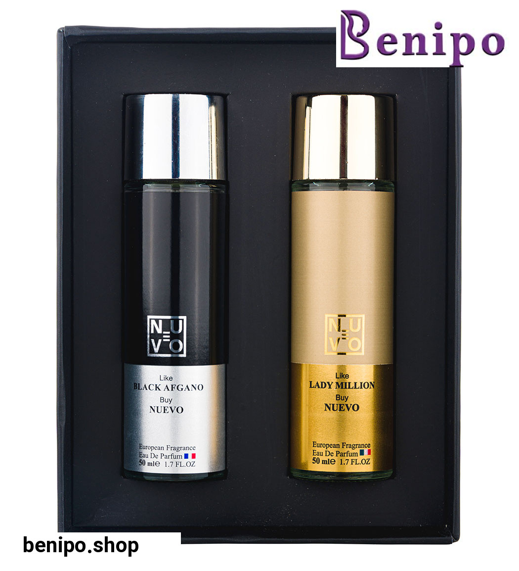 پک ادوپرفیوم مردانه Black Afgano حجم 50میل به همراه ادوپرفیوم زنانه Lady Million حجم 50میل