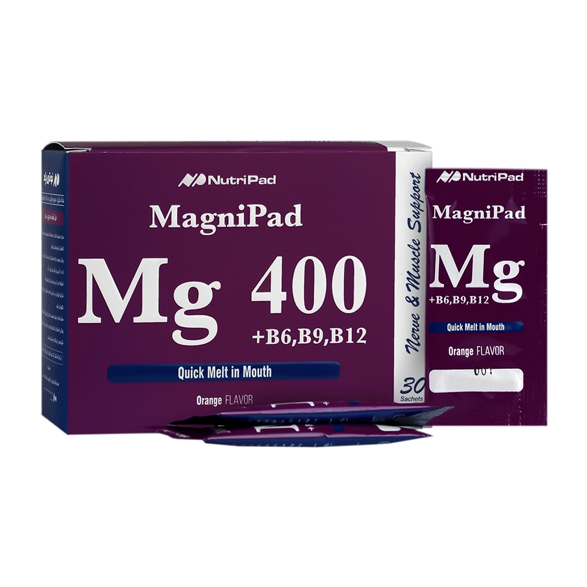 ساشه مگنی پاد با طعم پرتقال بسته 30 عددی