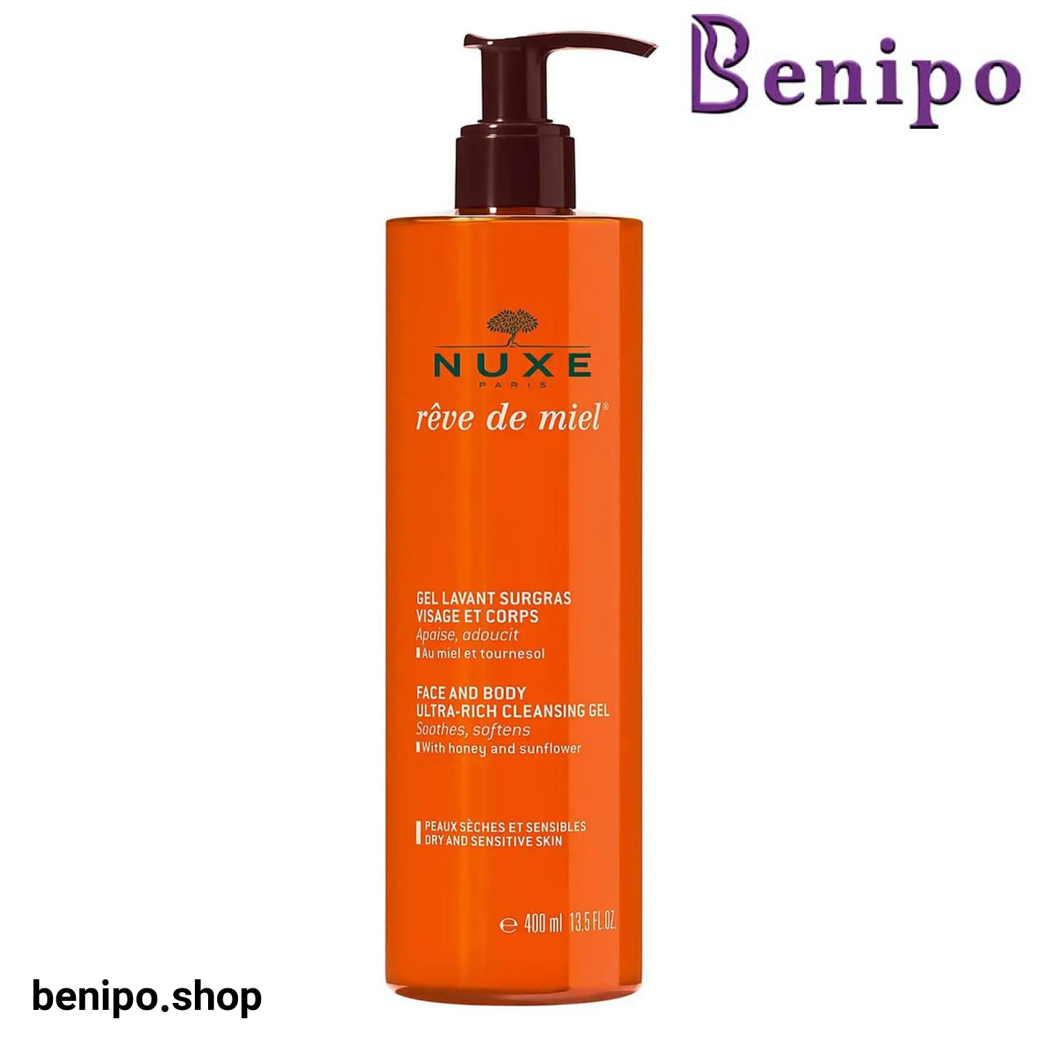 ژل شوینده صورت و بدن نوکس Reve De Miel