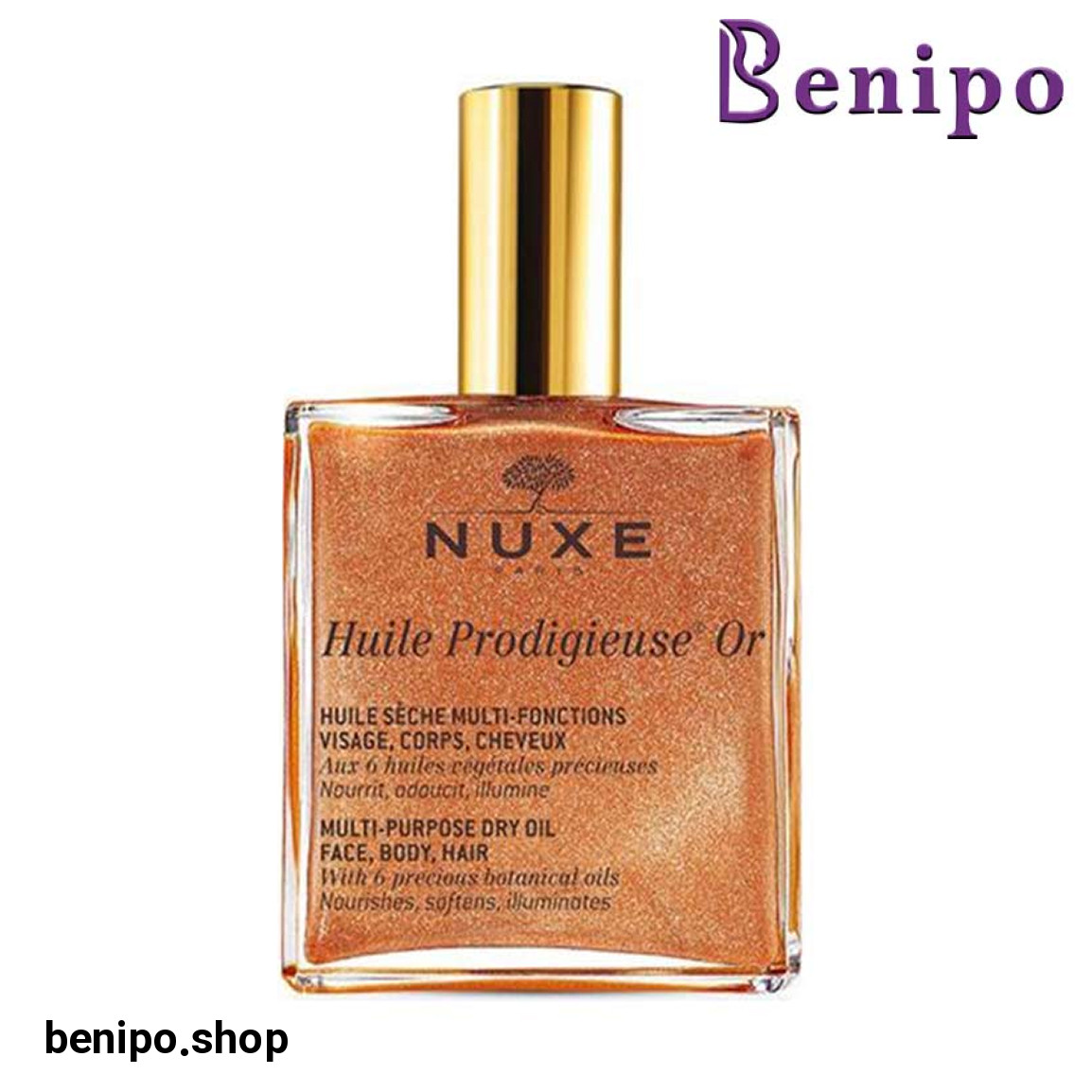 روغن مو و بدن شاین دار مدل Huile Prodigieuse Or حجم 100 میلی لیتر