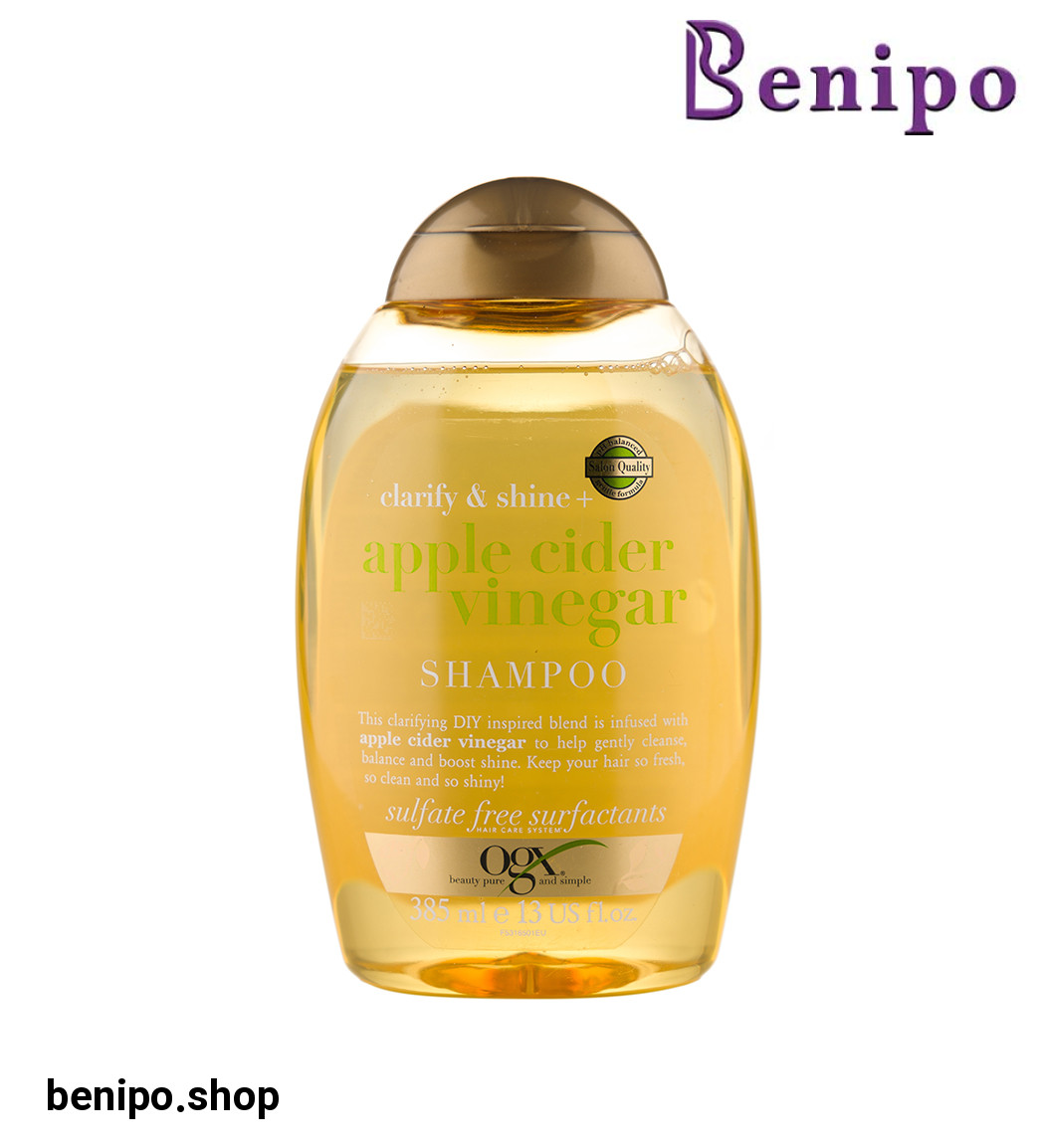 شامپو فری سولفات درخشان کننده سیب و سرکه 385میل