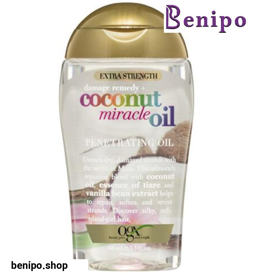 سرم موی روغن نارگیل میراکل مغذی مو ضد وز و صاف کننده 100میل