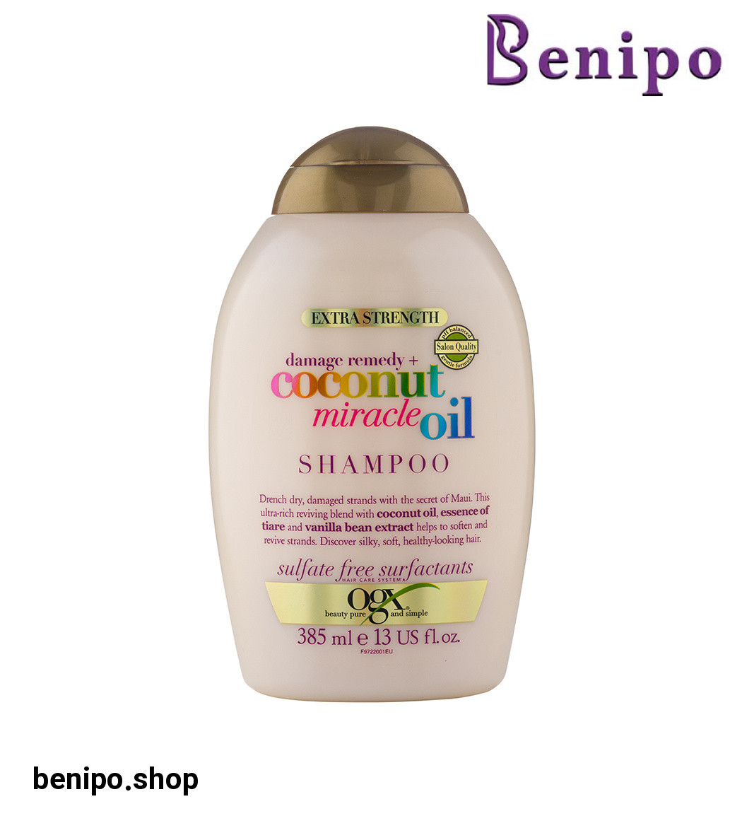 شامپو روغن نارگیل مدل میراکل فاقد سولفات 385 میل