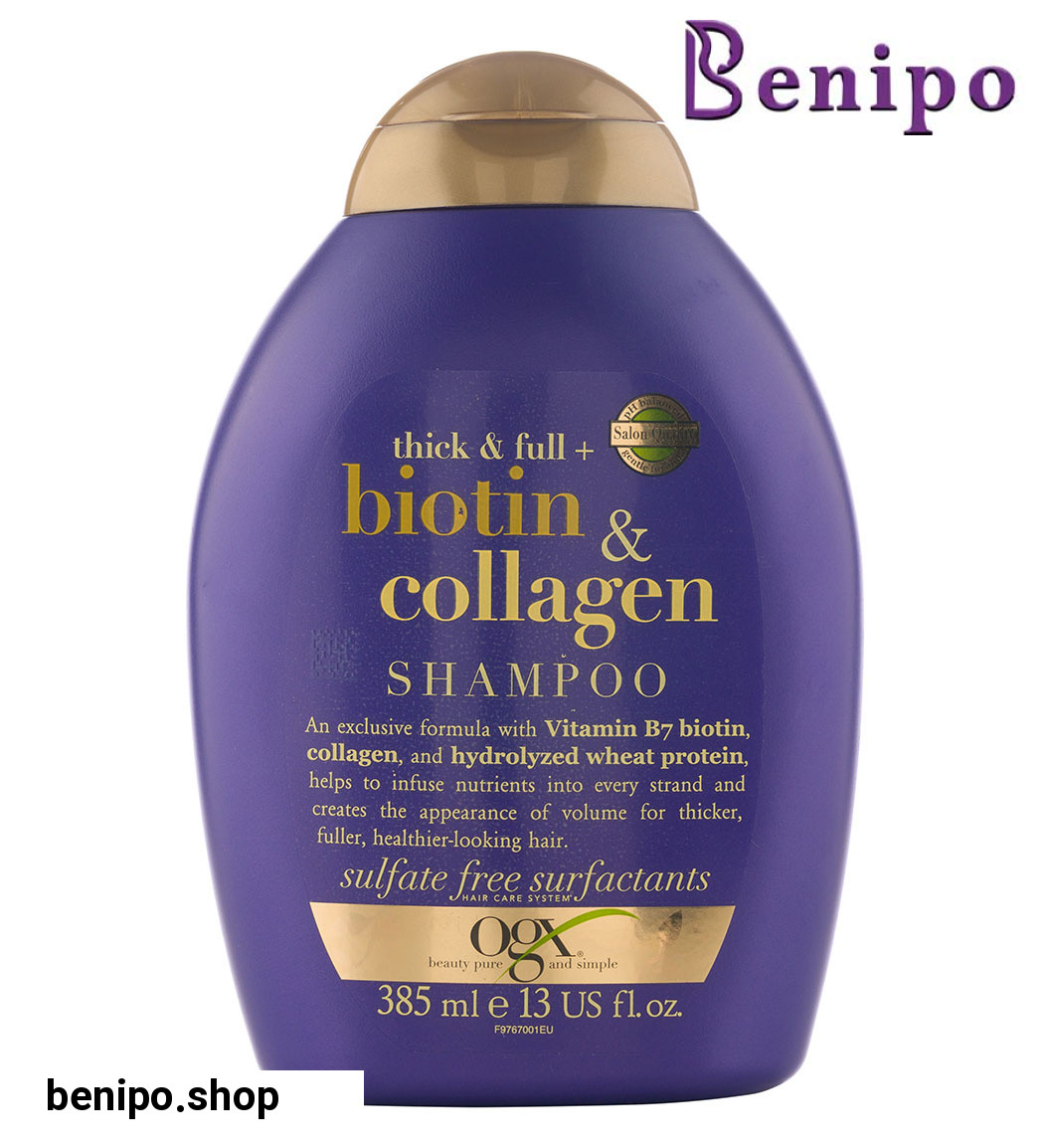 شامپو ضخیم کننده تار مو حاوی بیوتین و کلاژن 385میل