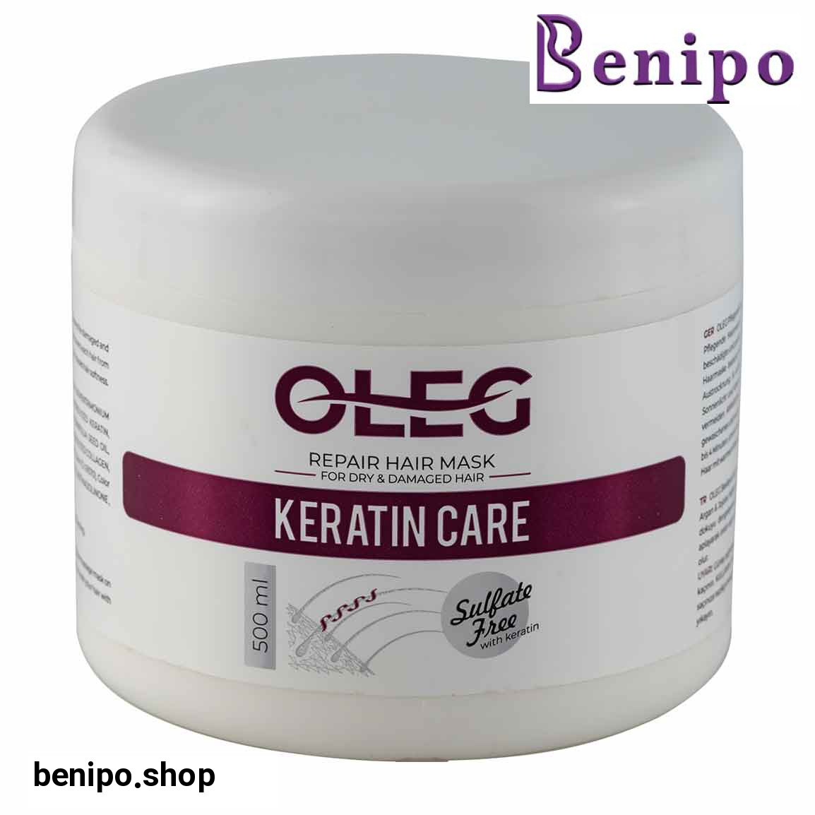 ماسک مو حاوی کراتین مناسب مو کراتینه حجم 500 میلی لیتر