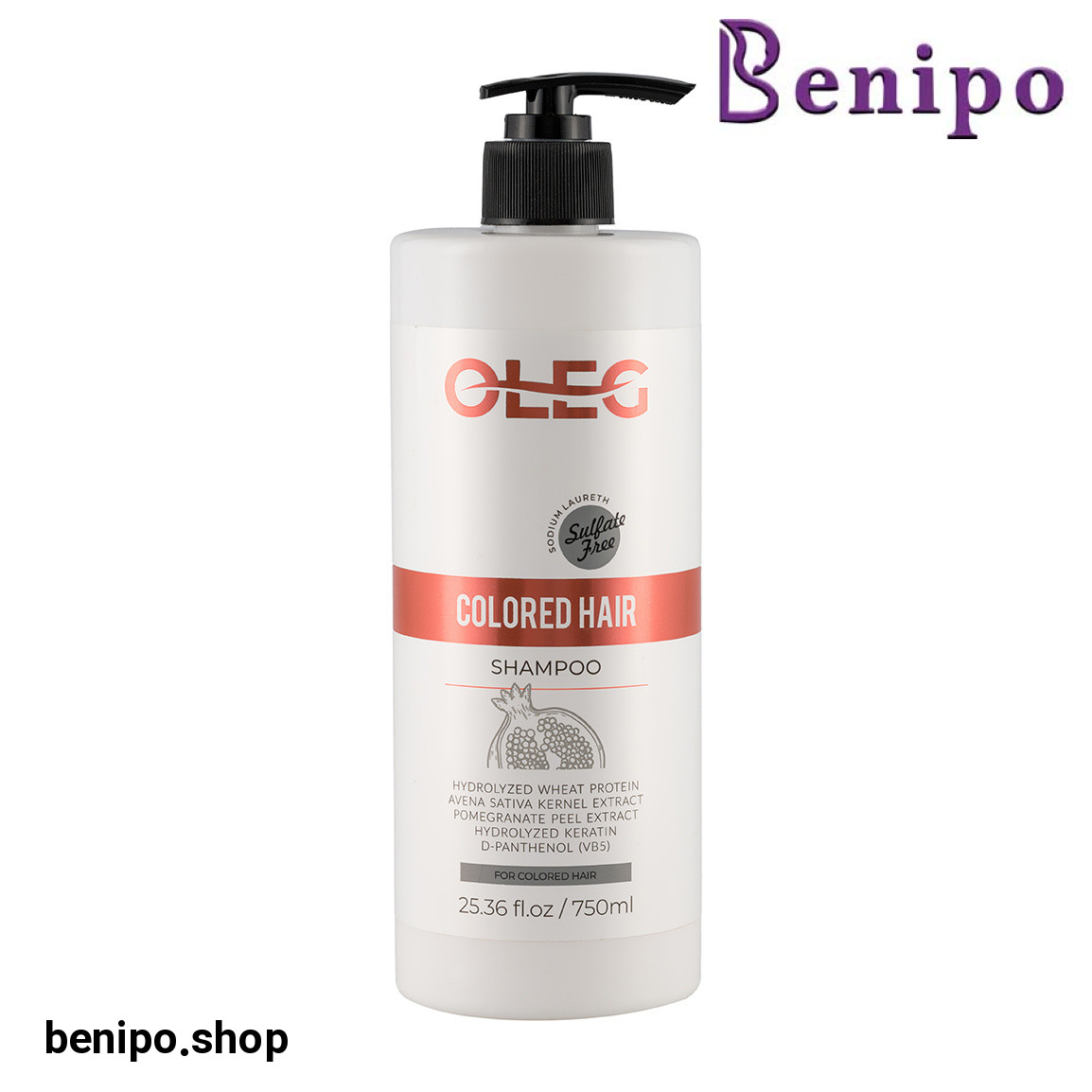 شامپو فاقد سولفات مناسب موهای رنگ شده حجم 750 میلی لیتر