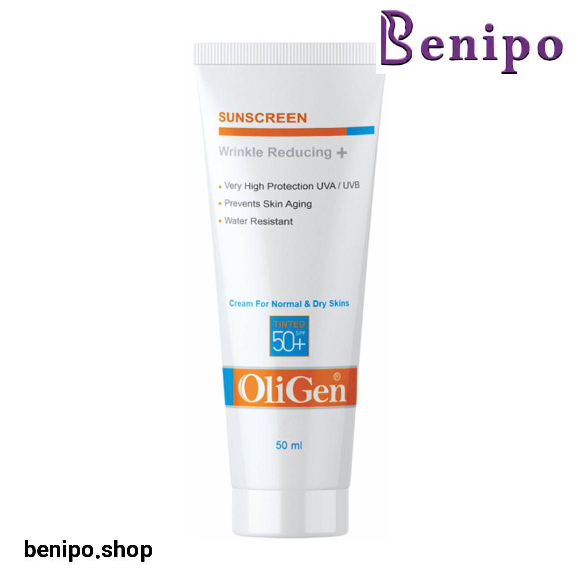 ضد آفتاب ضد چروک رنگی پوست نرمال و خشک اس پی اف 50