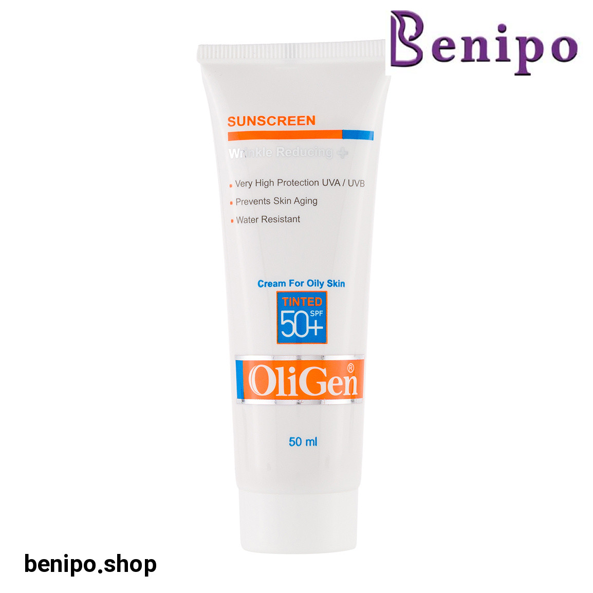 ضد آفتاب ضد چروک رنگی پوست چرب اس پی اف 50