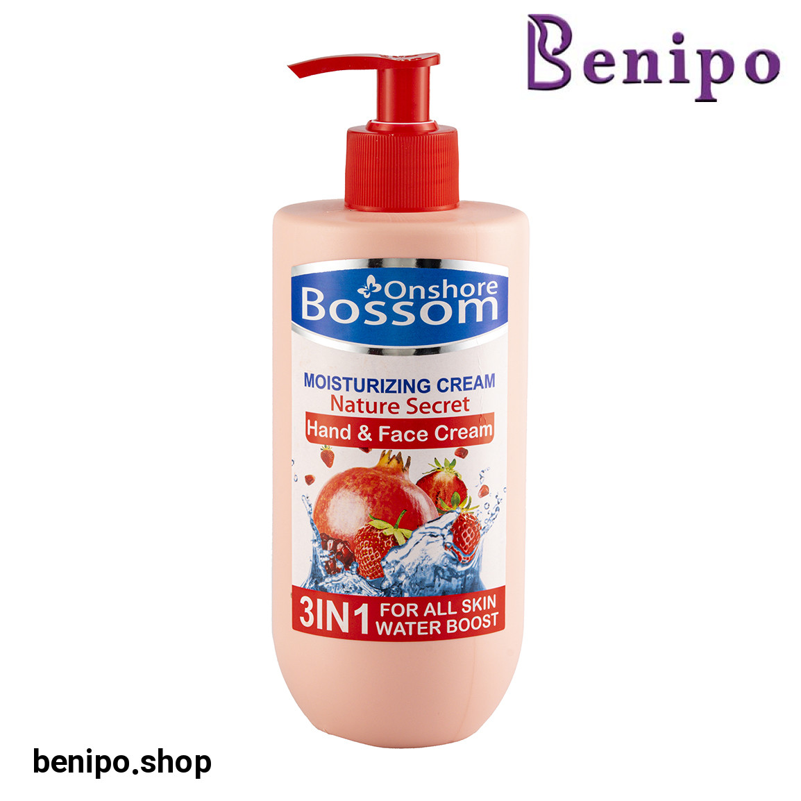 کرم آبرسان دست صورت و بدن حاوی انار حجم 500 میلی لیتر