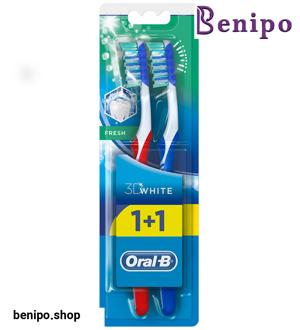 مسواک 3d white fresh soft بسته دو عددی
