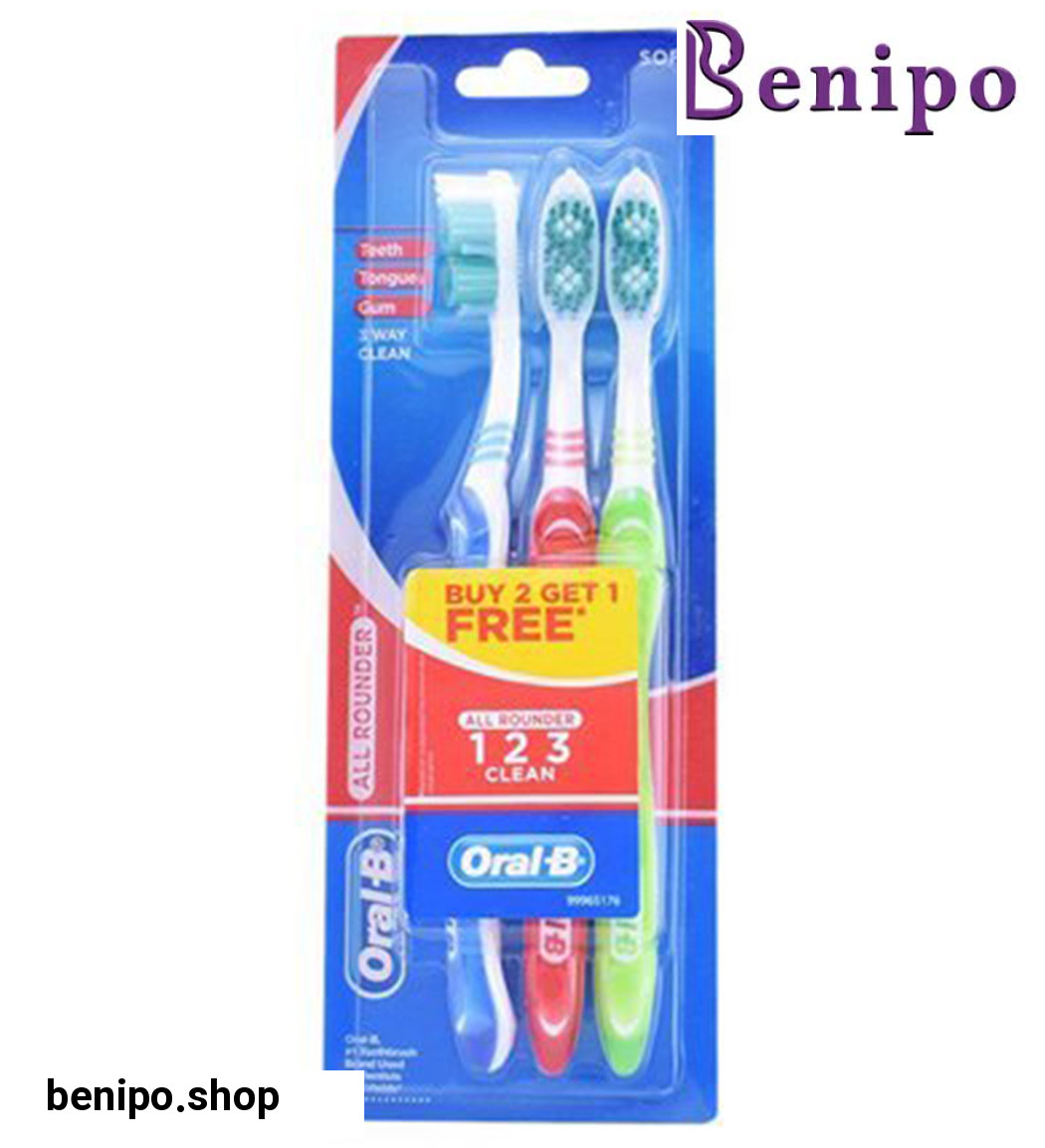 مسواک سری 123 Clean Soft بسته 3 عددی