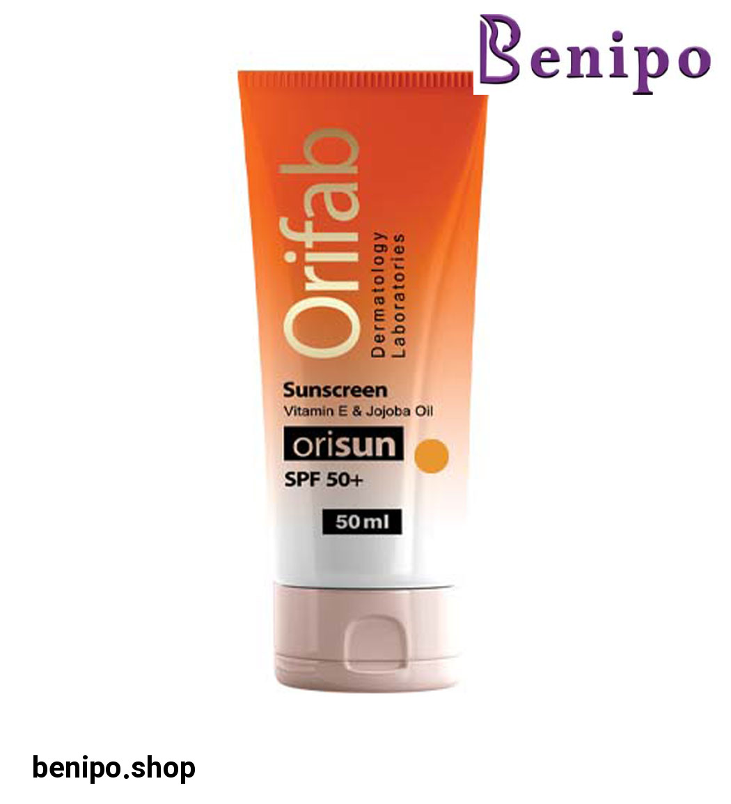 کرم ضد آفتاب فاقد چربی دارای spf50 مناسب انواع پوست بی رنگ حجم 50 میل