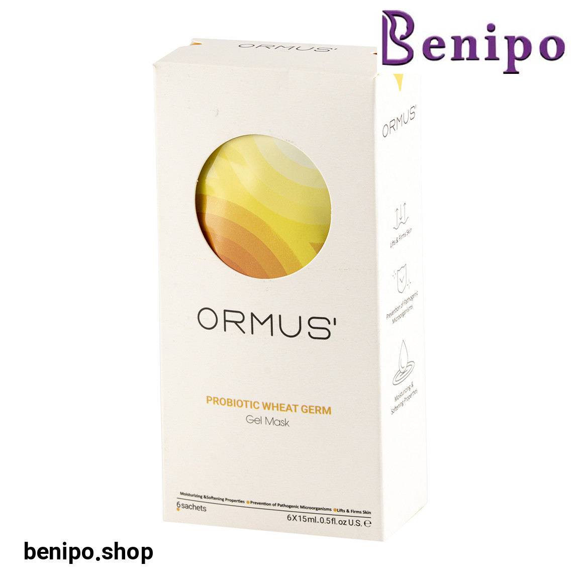 ژل ماسک مدل پروبیوتیک جوانه گندم حجم 15 میلی لیتر بسته 6 عددی