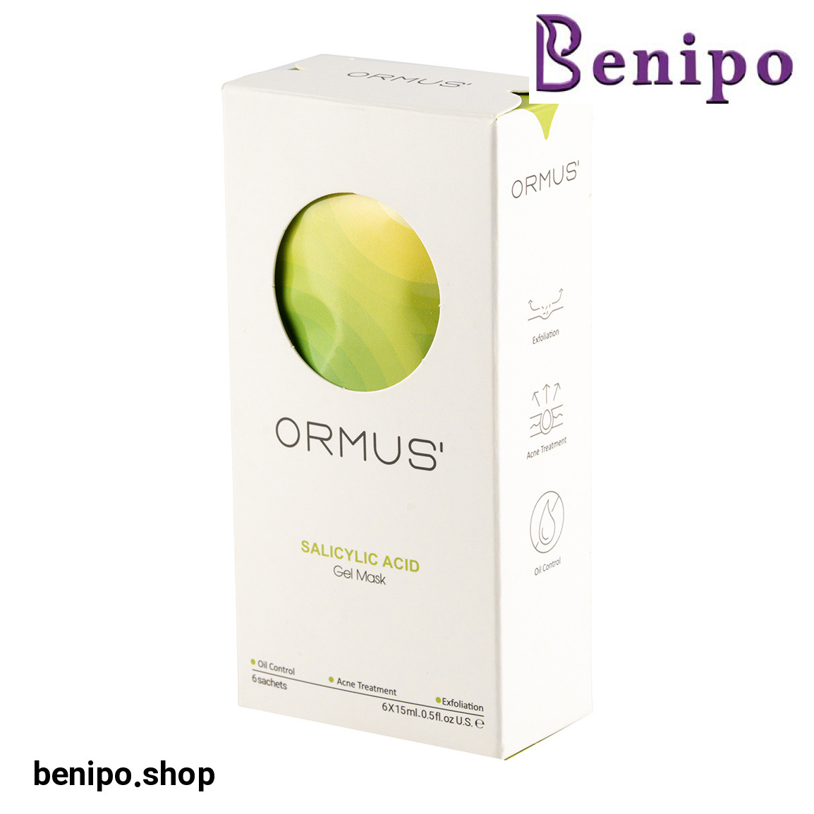 ژل ماسک مدل سالیسیلیک اسید حجم 15 میلی لیتر بسته 6 عددی