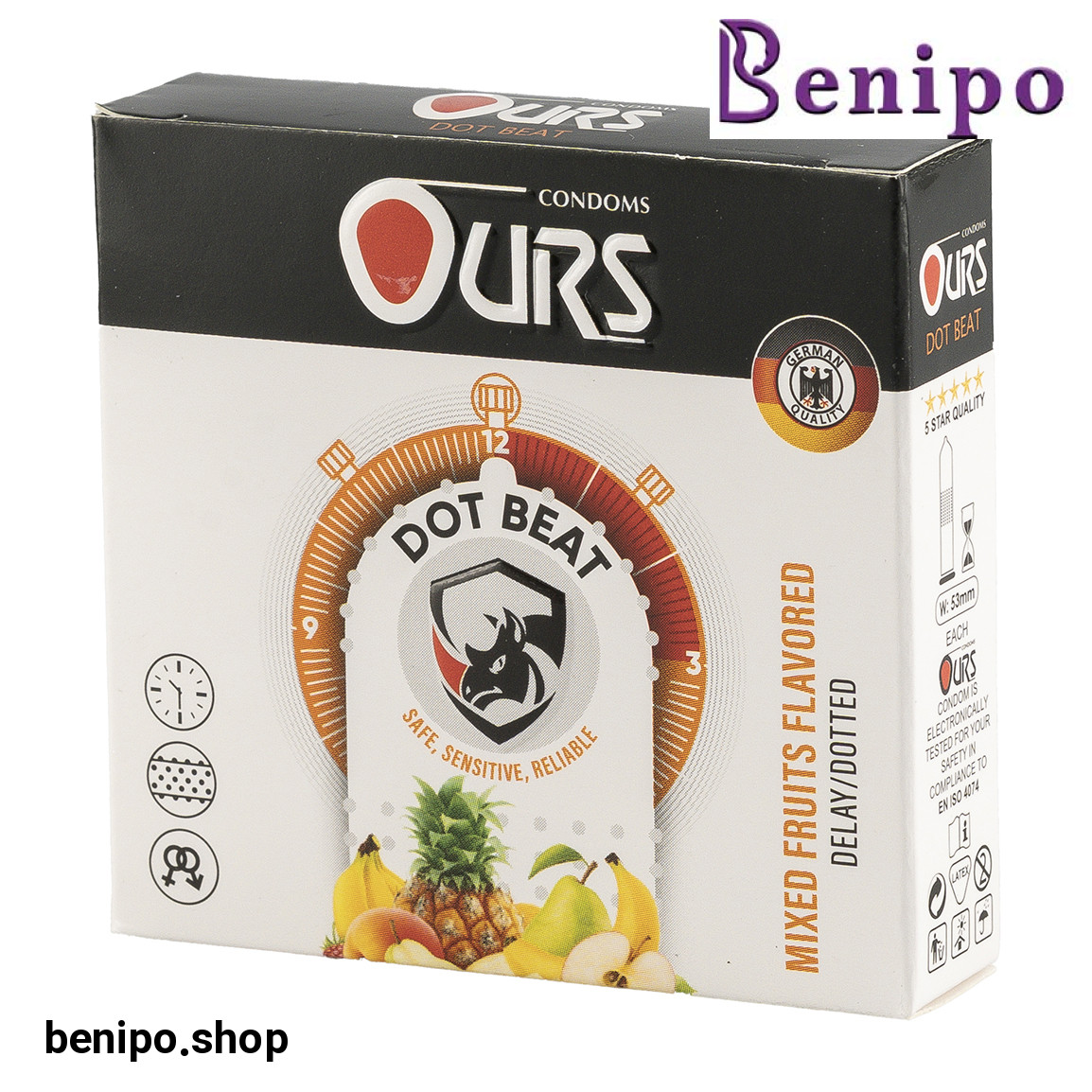 کاندوم مدل DOT BEAT بسته 3 عددی