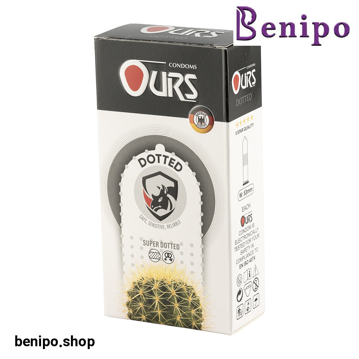 کاندوم مدل DOTTED بسته 12 عددی