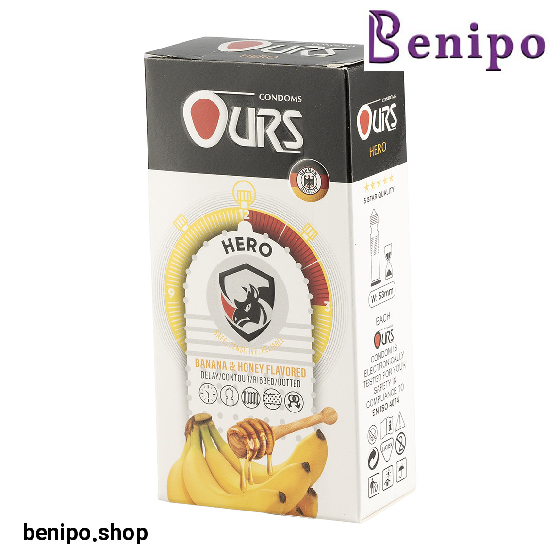 کاندوم مدل HERO بسته 12 عددی