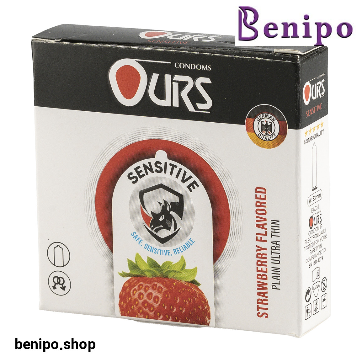 کاندوم مدل SENSETIVE بسته 3 عددی