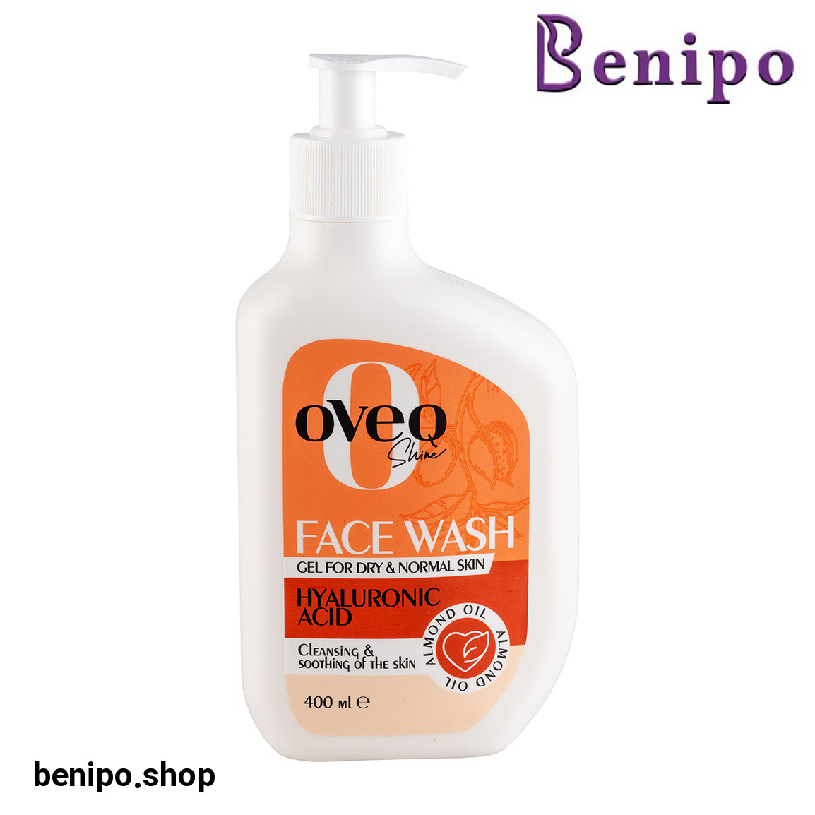 ژل شستشوی صورت حاوی روغن بادام مناسب پوست خشک و نرمال حجم 400 میلی لیتر