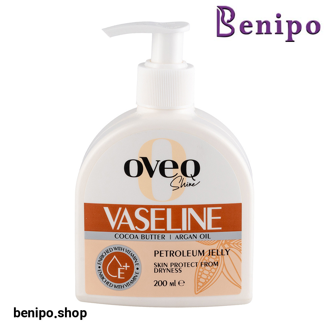 وازلین حاوی کره کاکائو حجم 200 میلی لیتر