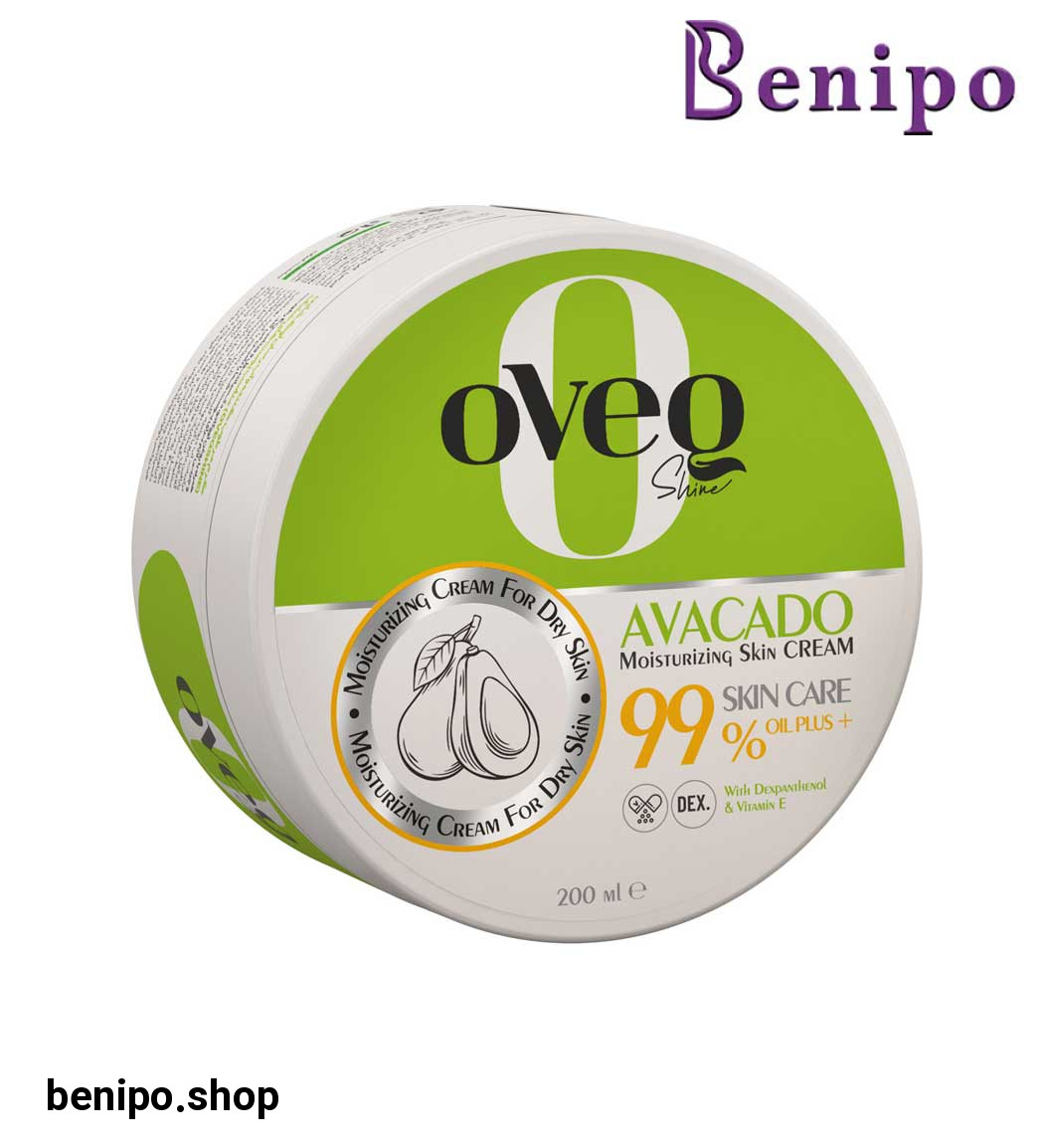 کرم مرطوب کننده و آبرسان پوست های خشک حاوی آووکادو حجم 200 میل