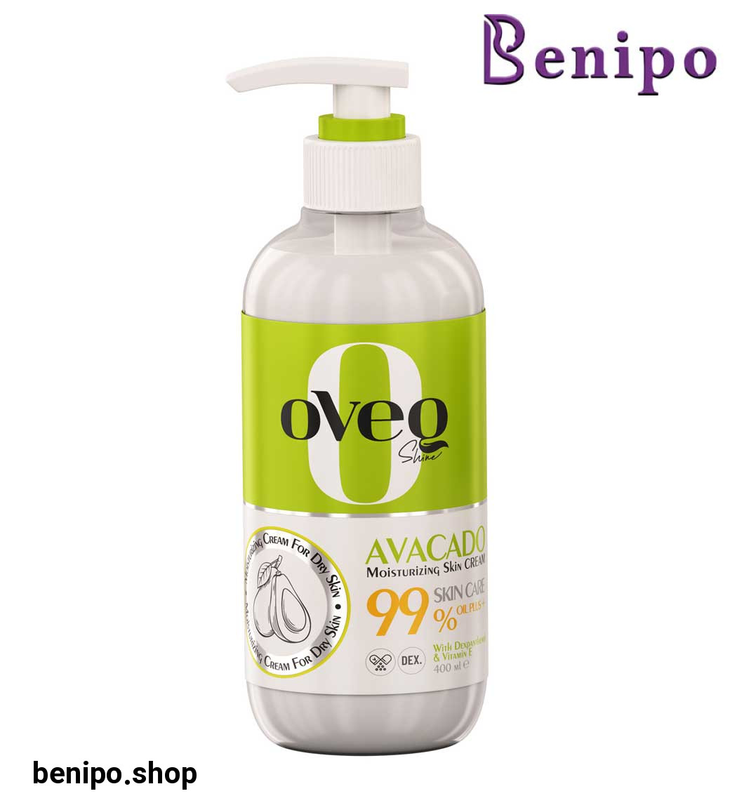 کرم مرطوب کننده و آبرسان پوست های خشک حاوی آووکادو حجم 400 میل