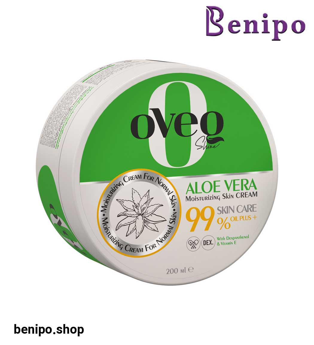 کرم مرطوب کننده و آبرسان پوست های معمولی حاوی عصاره آلوئه ورا حجم 200 میل