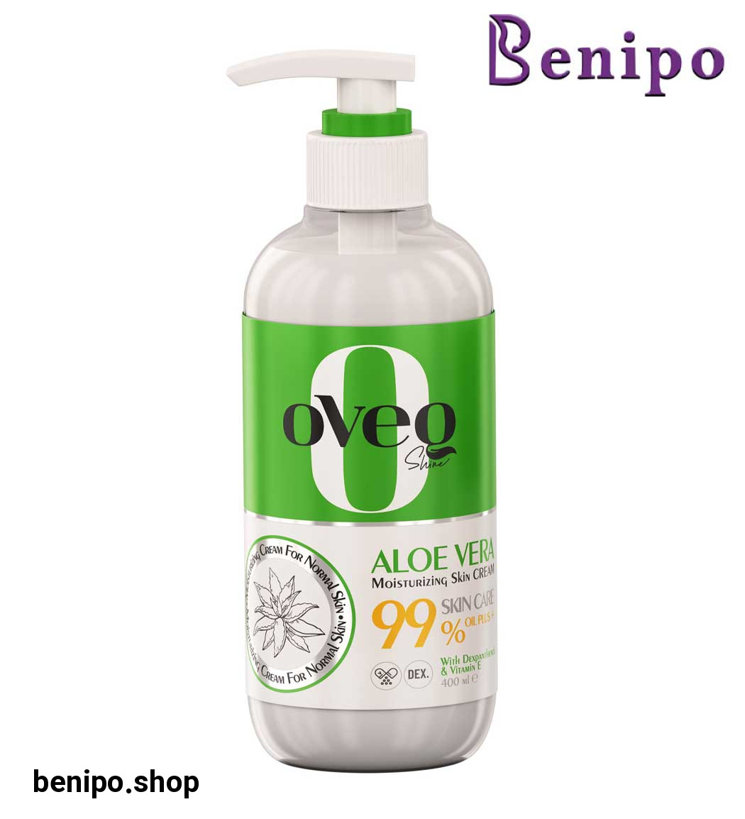 کرم مرطوب کننده و آبرسان پوست های معمولی حاوی عصاره آلوئه ورا حجم 400 میل