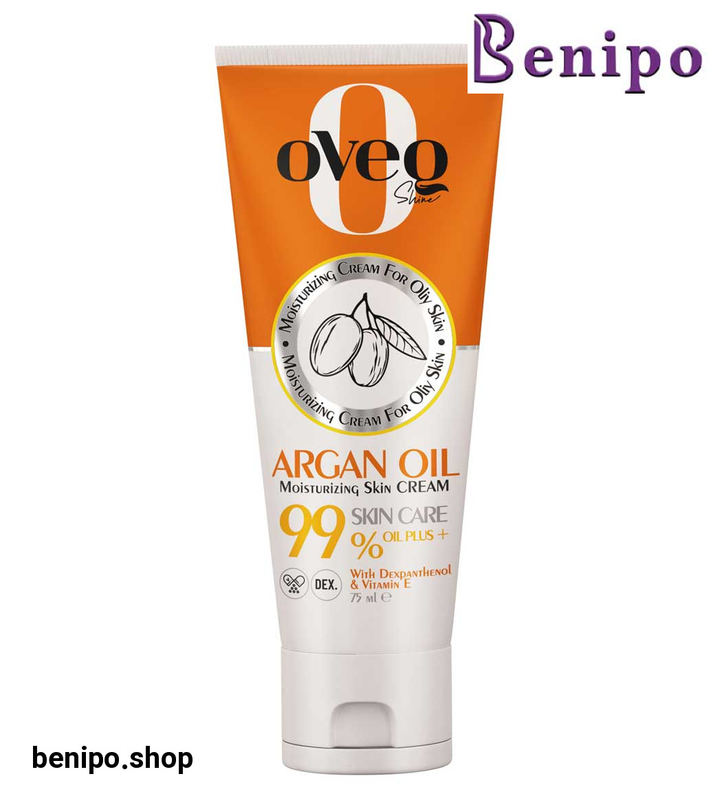 کرم مرطوب کننده و آبرسان پوست های چرب حاوی آرگان حجم 75 میل