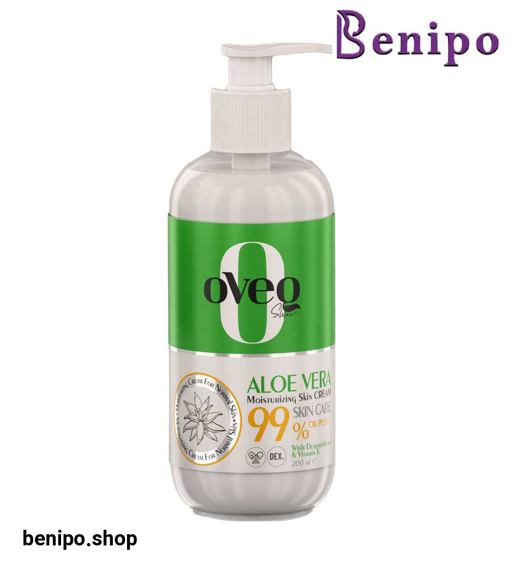 کرم پمپی مرطوب کننده و آبرسان پوست های معمولی آلوئه ورا حجم 200 میل