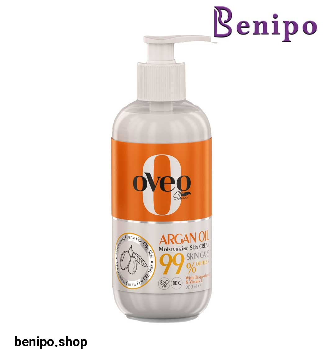 کرم پمپی مرطوب کننده و آبرسان پوست های چرب حاوی روغن آرگان حجم 200 میل