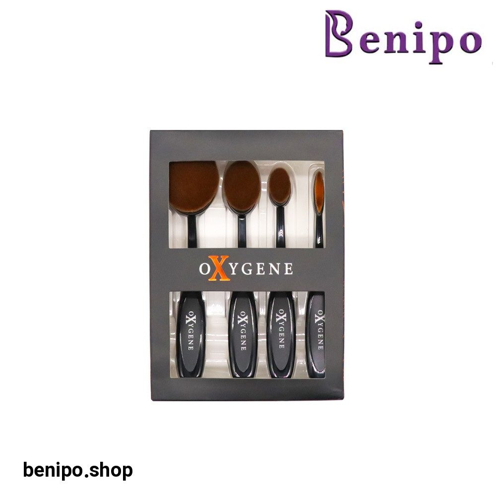 برس آرایشی اکسیژن کد 01 بسته 4عددی