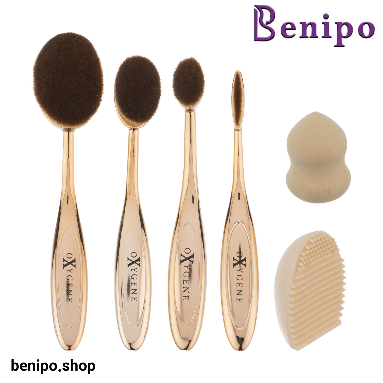 برس آرایشی اکسیژن کد 01 بسته 6 عددی