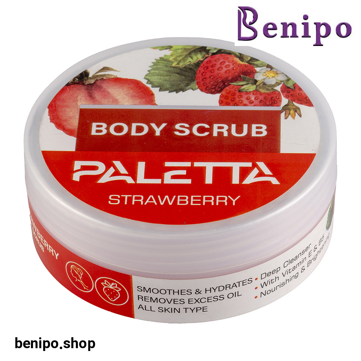 اسکراب بدن با رایحه توت فرنگی حجم 220 میلی لیتر