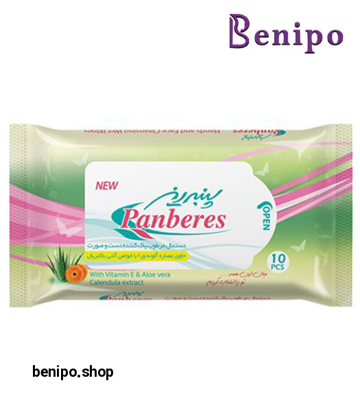 دستمال مرطوب پاک کننده دست و صورت