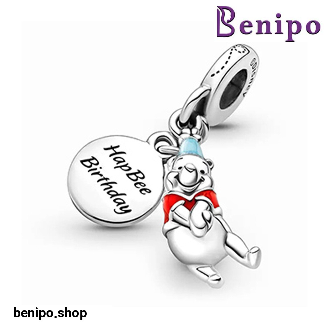 چارم آویز نقره مدل تولد انیمیشن وینی پو خرسه