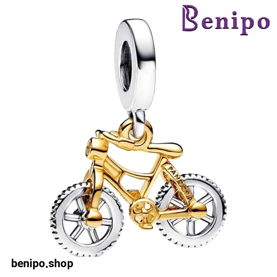 چارم آویز نقره مدل دوچرخه ی عشق