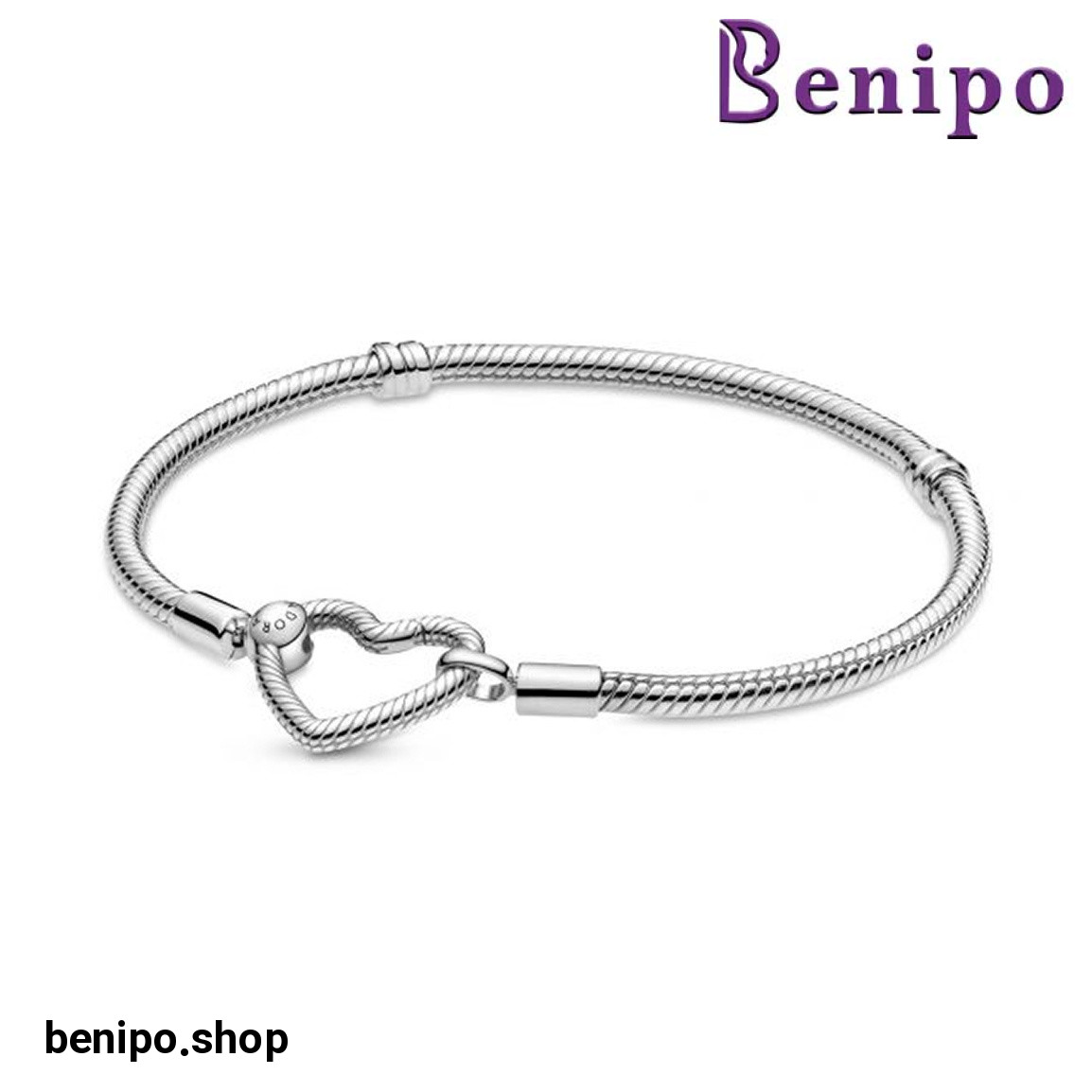 دستبند نقره مدل دقایق قلبی زنجیر ماری نقره ای سایز 17