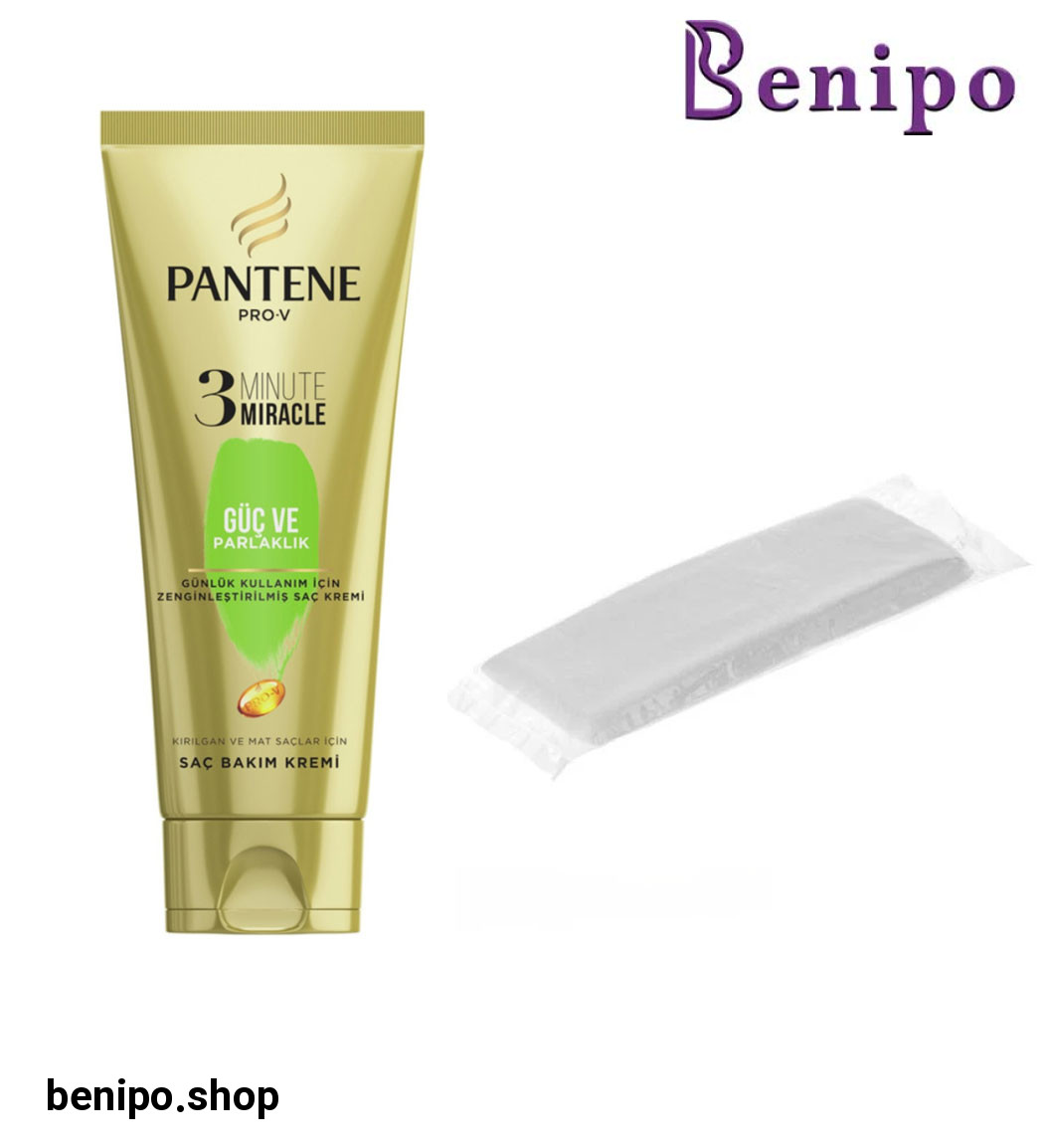 حوله یکبار مصرف به همراه ماسک مو مدل Guc Ve Parlaklik مناسب مو آسیب دیده حجم 200 میل