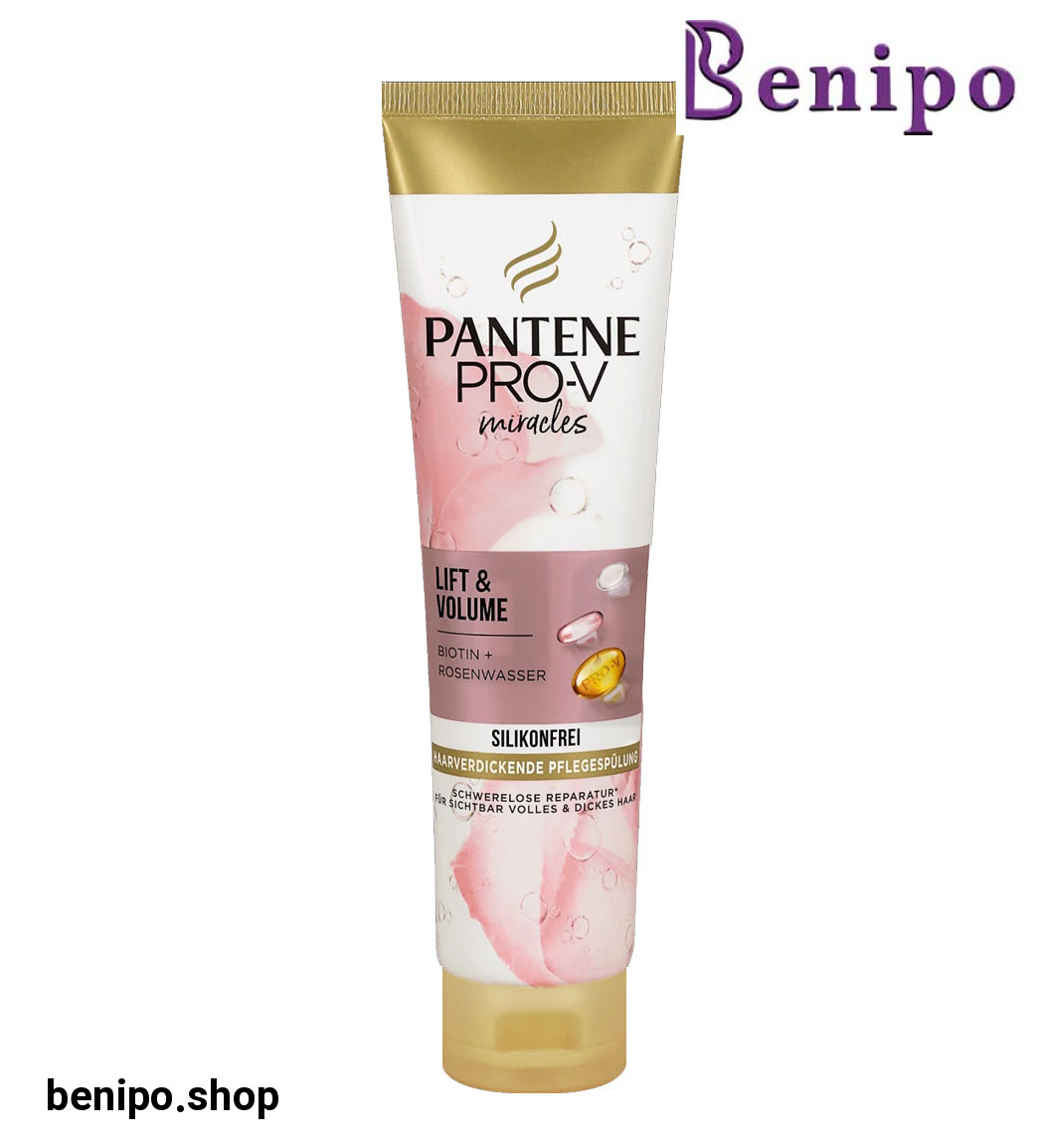 نرم کننده مو مدل حجم دهنده و بازسازی کننده حاوی بیوتین و گل رز مناسب انواع مو 160میل