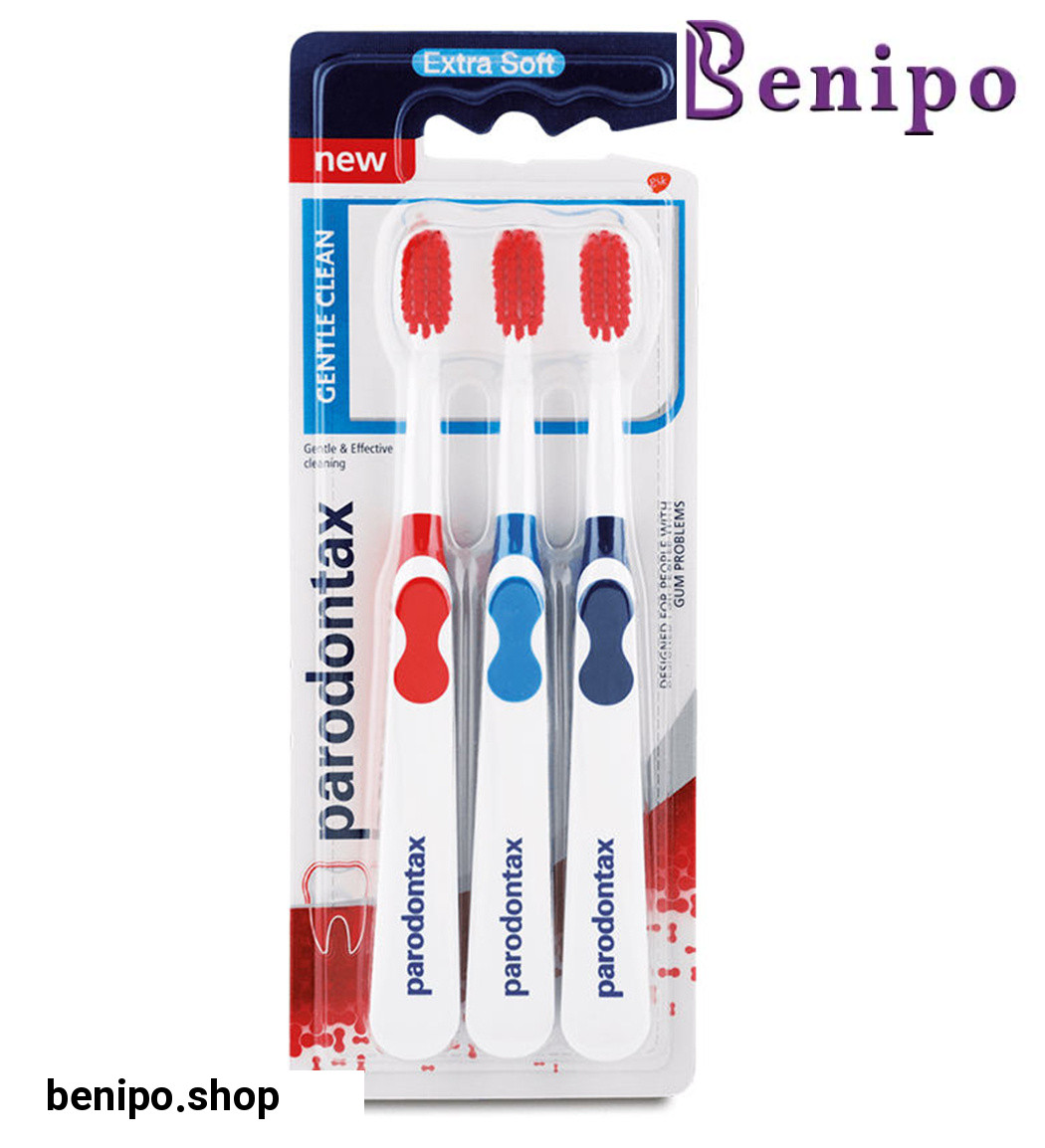 مسواک مدل gentle clean extra soft بسته 3 عددی