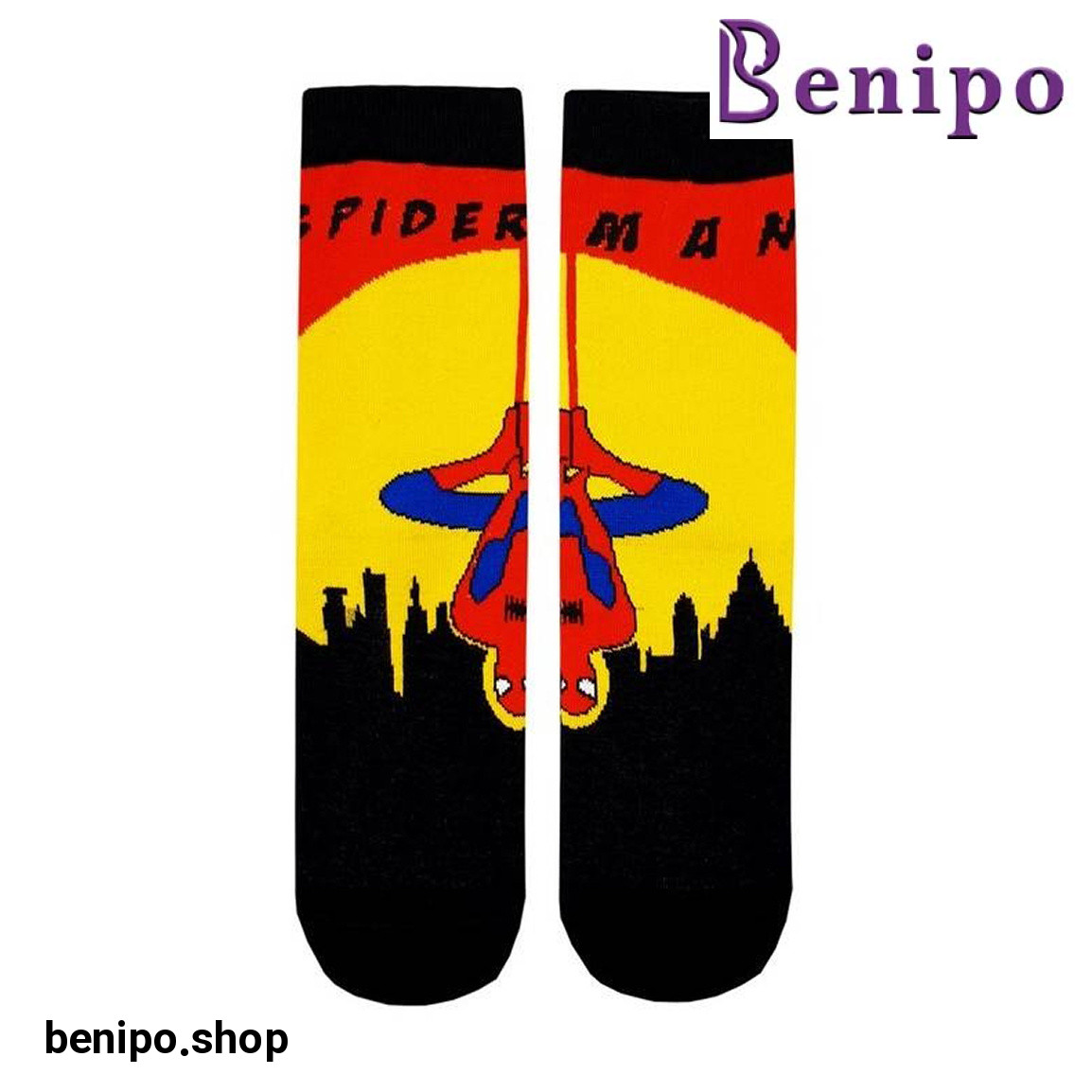 جوراب ساقدار بچه گانه مدل اسپایدرمن شب 5 تا 10 سال