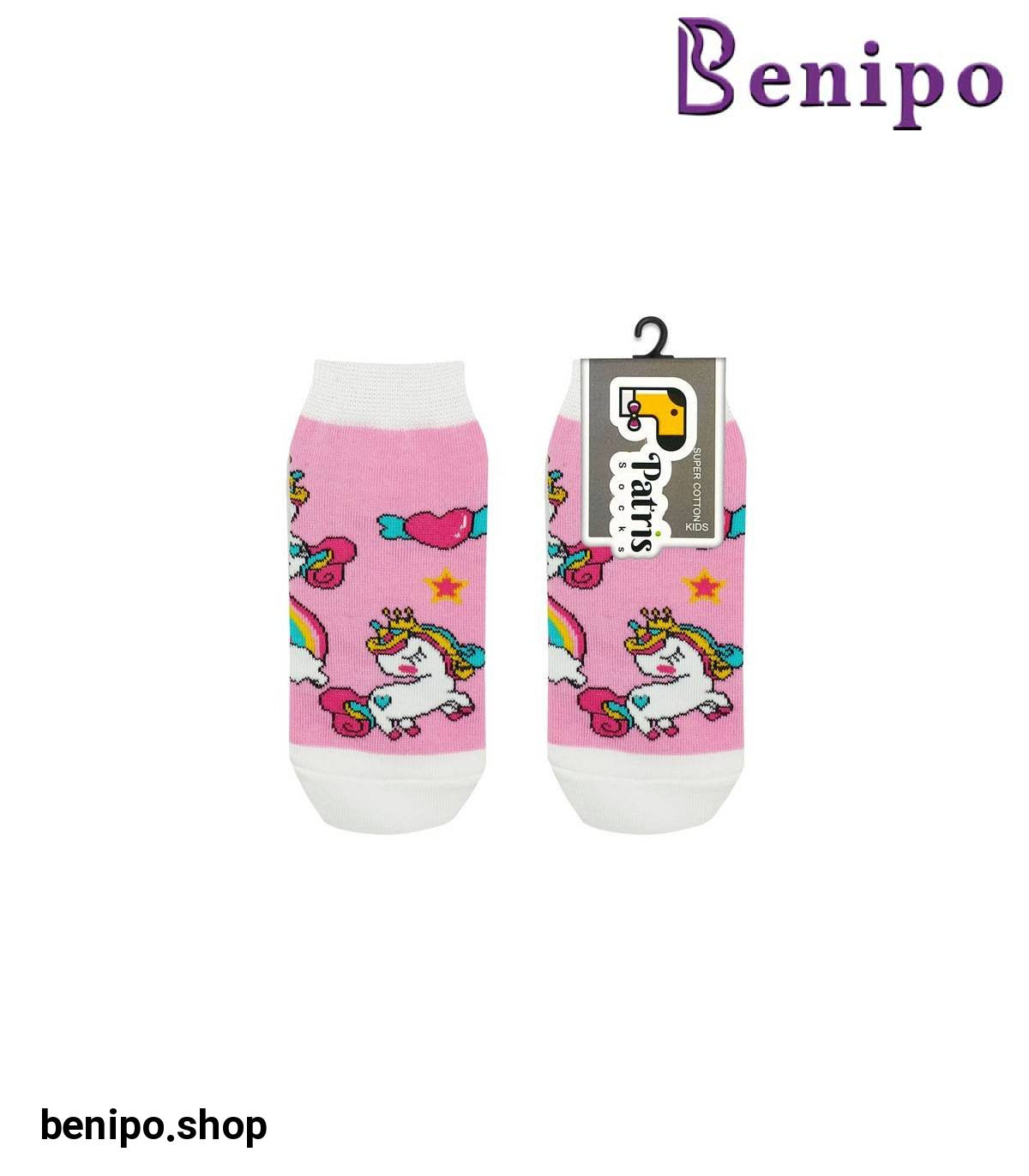 جوراب بچه گانه مچی مدل پونی صورتی