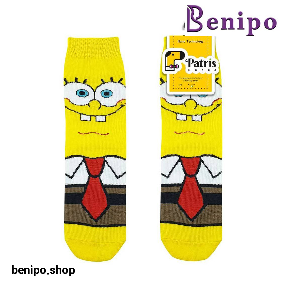 جوراب بچه گانه مدل باب اسفنجی