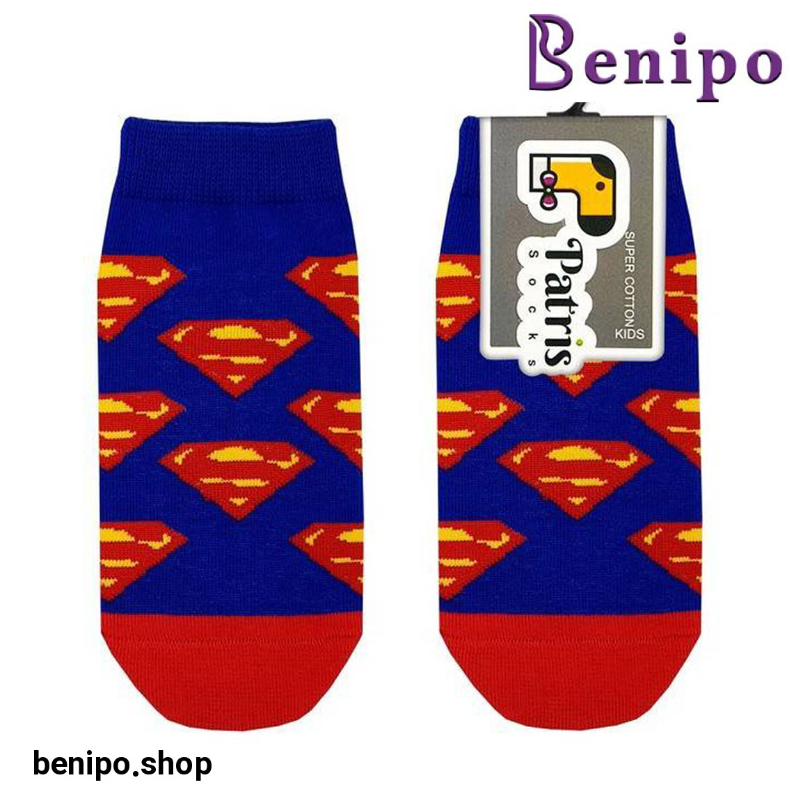 جوراب بچه گانه مچی مدل سوپرمن