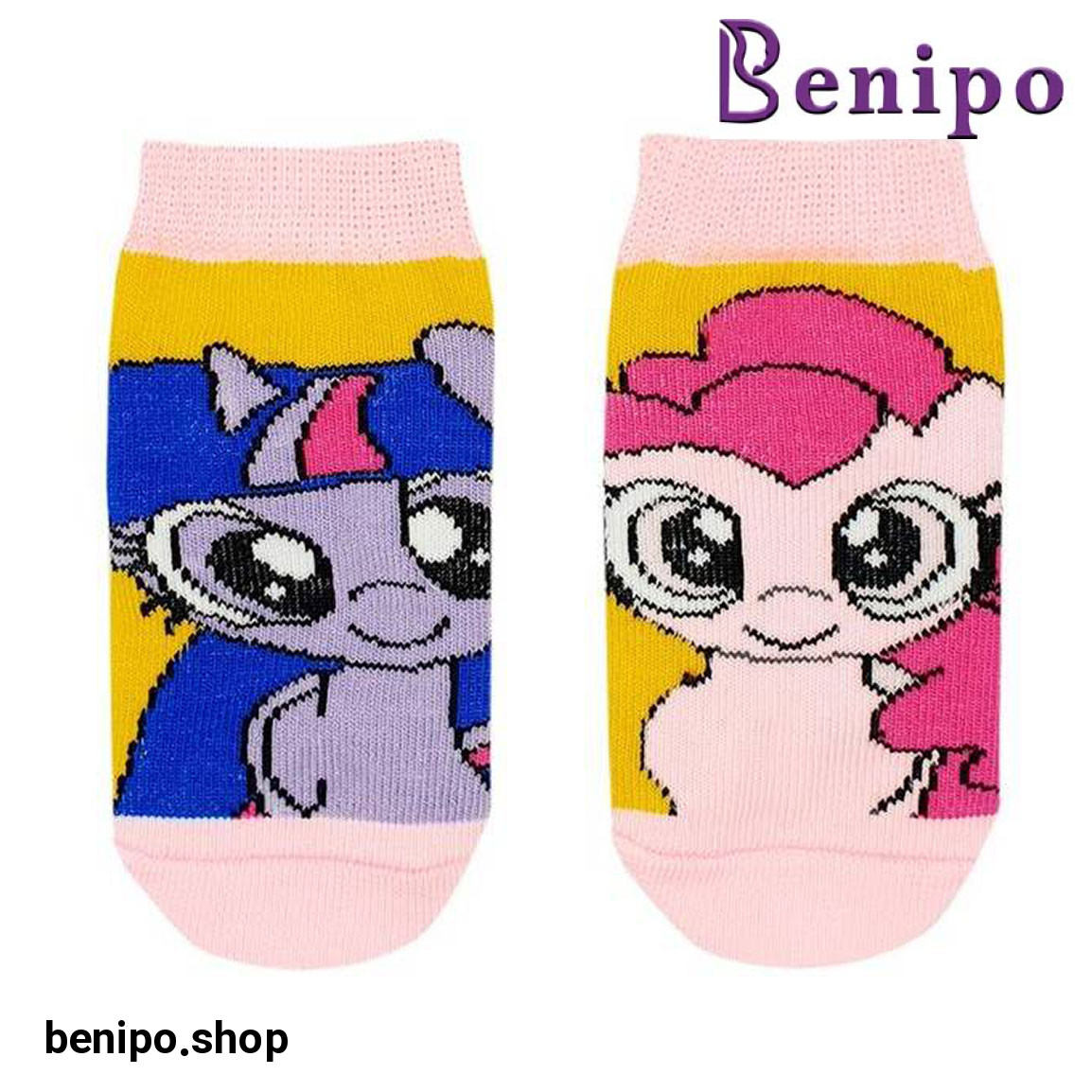 جوراب بچه گانه مچی مدل پونی زرد